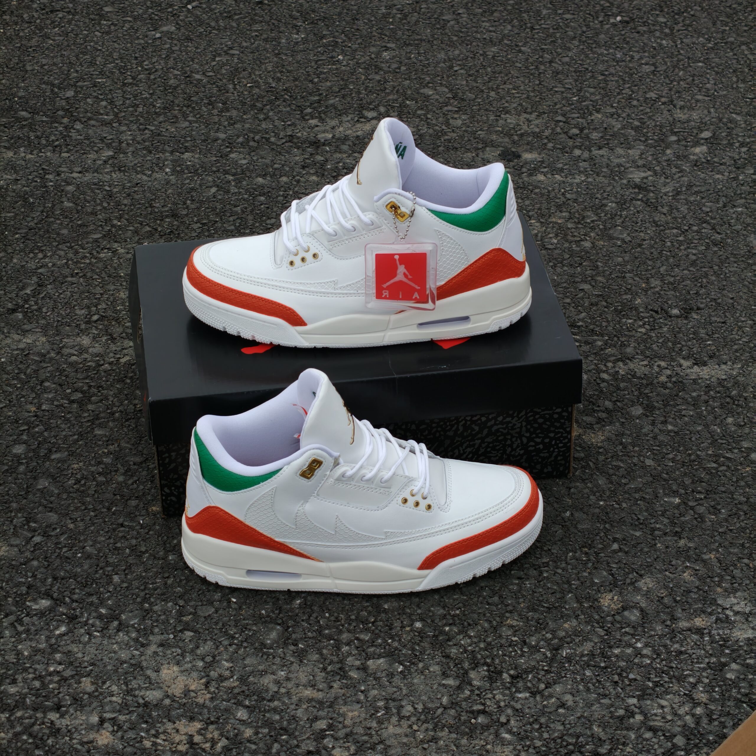 Giày Nike Air Jordan 3 Retro Mexico El Vuelo Trắng Xanh Đỏ Vàng IO1752-100 - Koisneaker - Ảnh 2