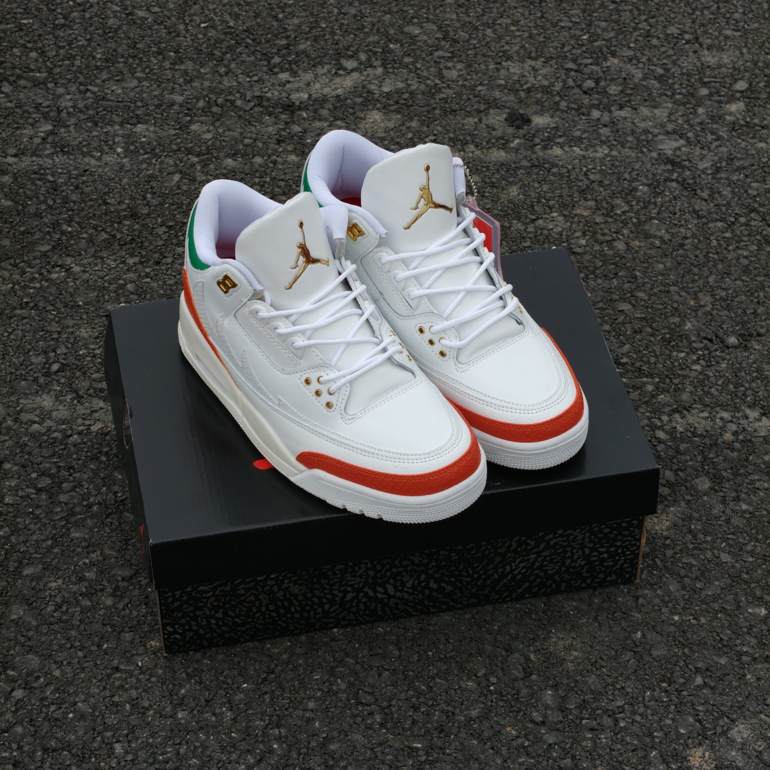 Giày Nike Air Jordan 3 Retro Mexico El Vuelo Trắng Xanh Đỏ Vàng IO1752-100 - Koisneaker - Ảnh 3