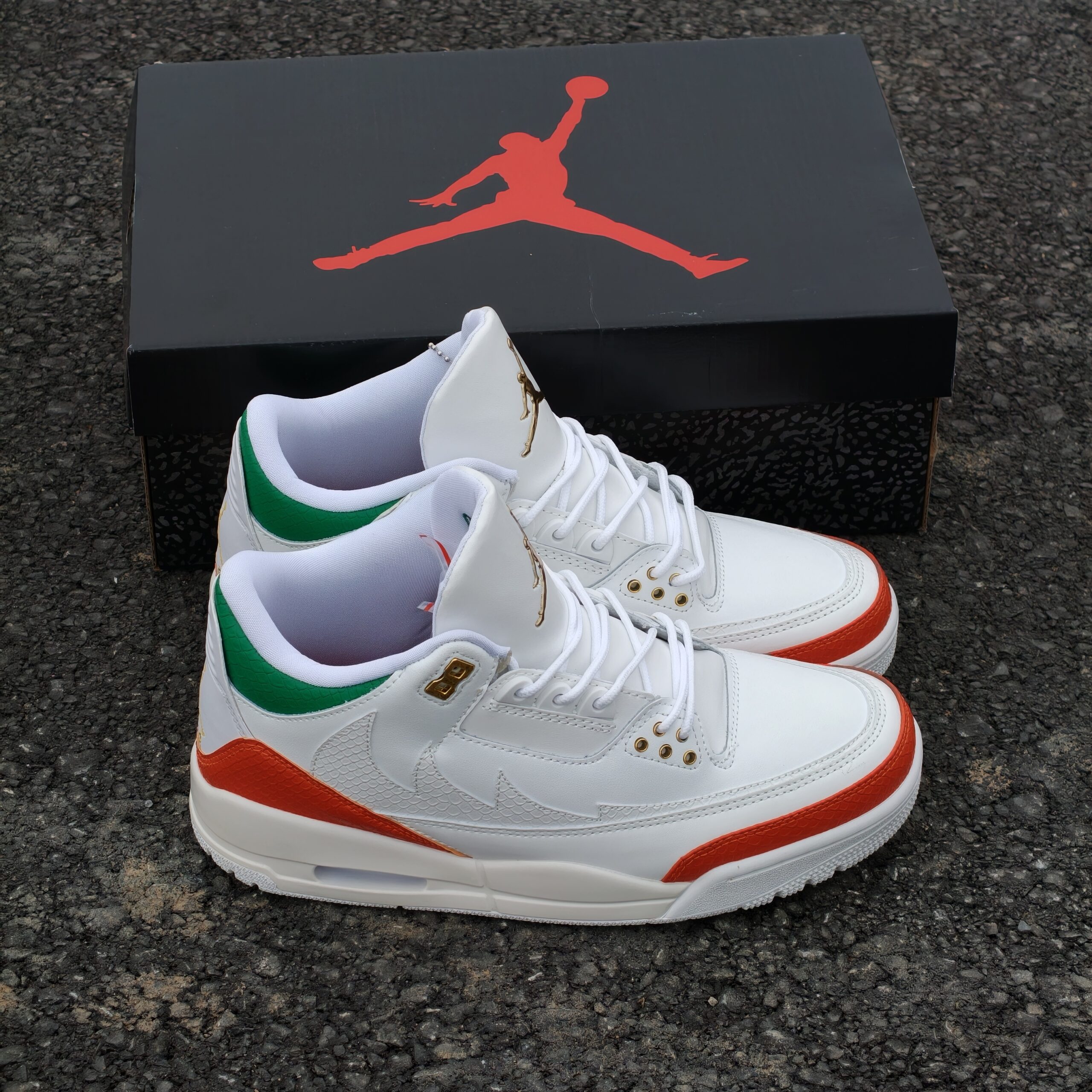Giày Nike Air Jordan 3 Retro Mexico El Vuelo Trắng Xanh Đỏ Vàng IO1752-100 - Koisneaker