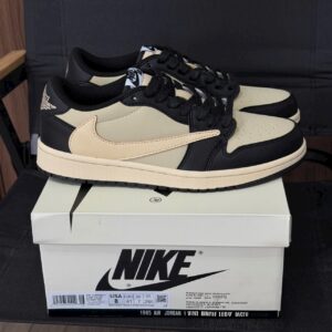Giày Air Jordan 1 Low OG Travis Scott Pale Vanilla Đen Be - Koisneaker