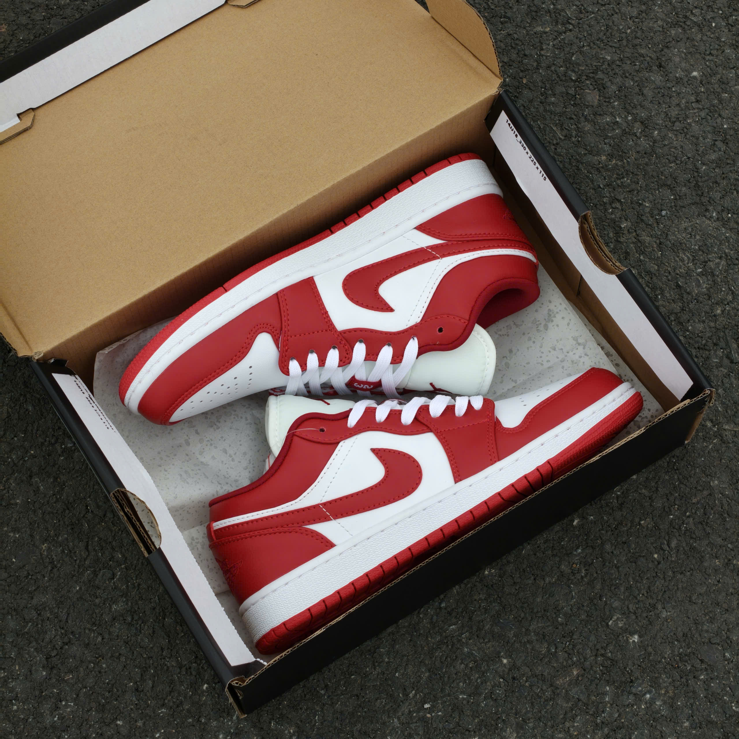 Giày Nike Air Jordan 1 Low ‘Gym Red White’ - Koisneaker - Ảnh 3