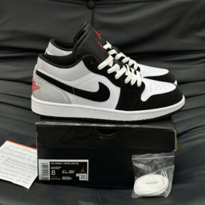Giày Nike Air Jordan 1 Low SE White Fire Red Black Matte Silver - Koisneaker