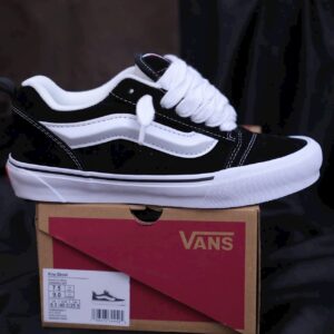 Giày Knu Skool Black White, Phối Màu Trắng Đen - Koisneaker