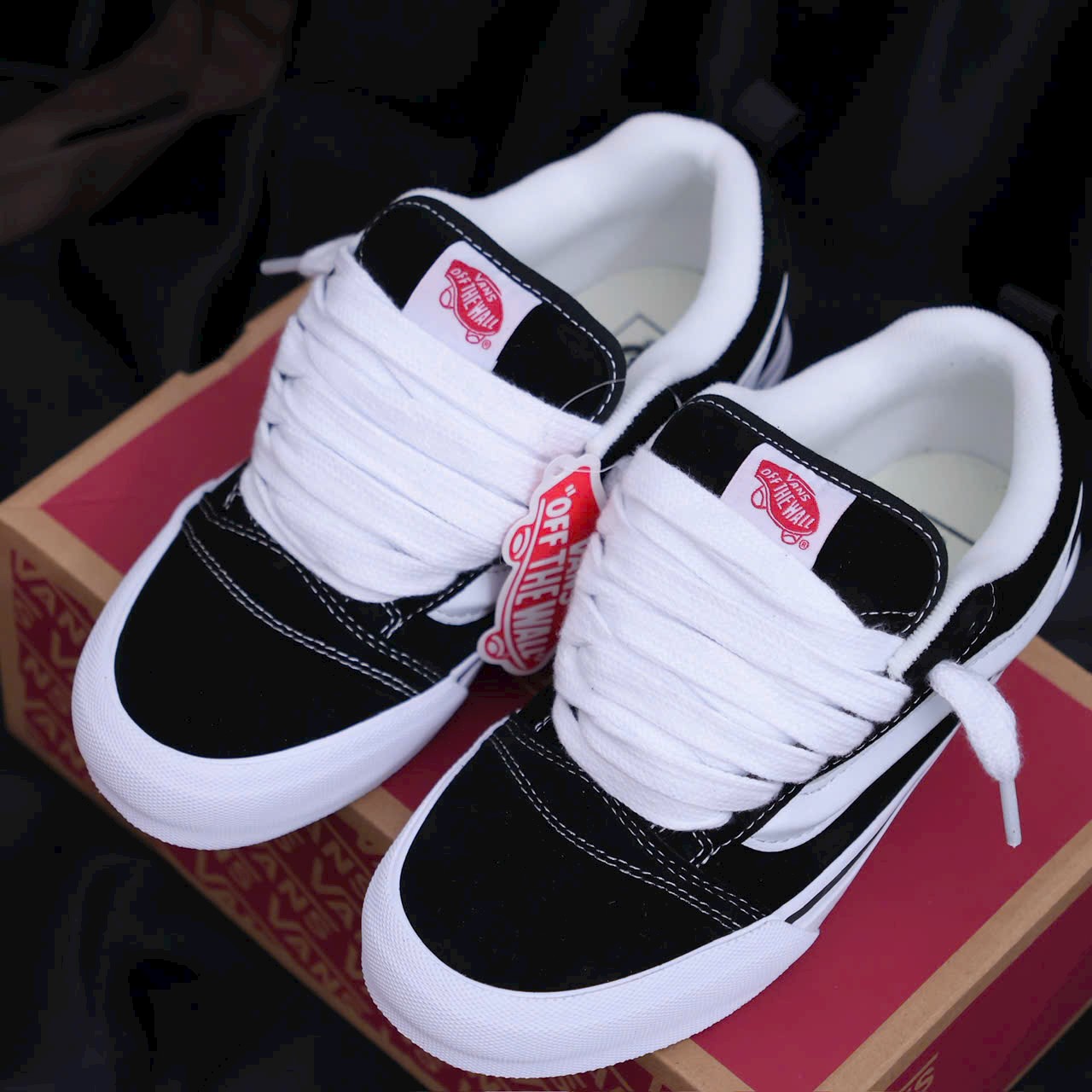 Giày Knu Skool Black White, Phối Màu Trắng Đen - Koisneaker - Ảnh 3