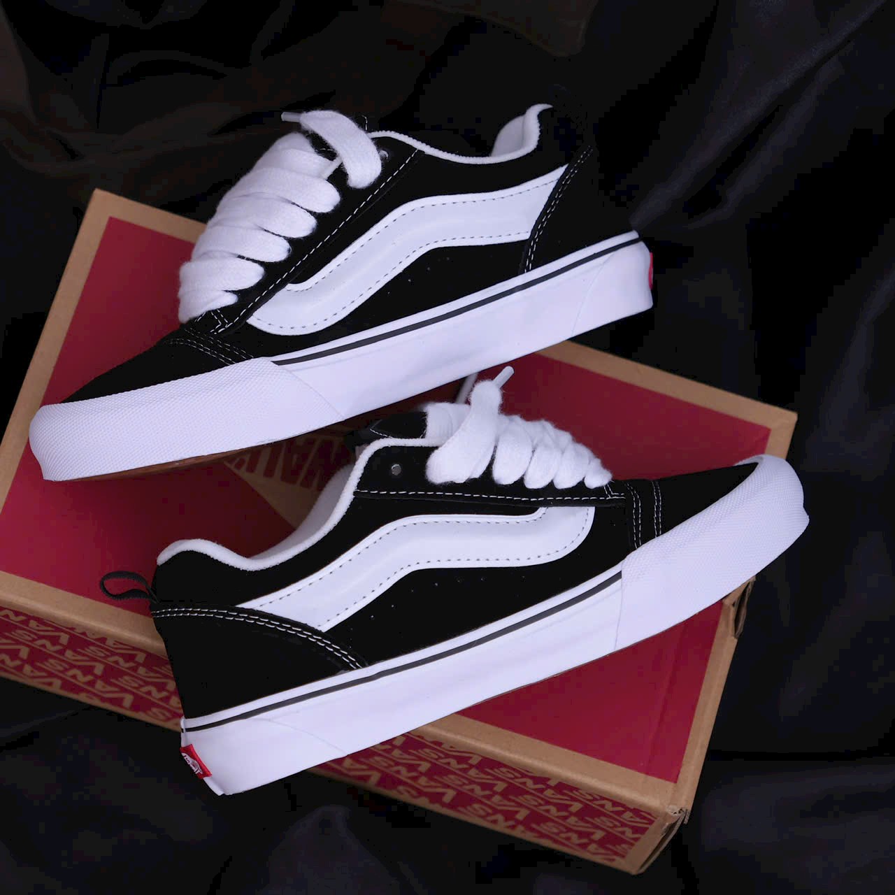 Giày Knu Skool Black White, Phối Màu Trắng Đen - Koisneaker - Ảnh 2