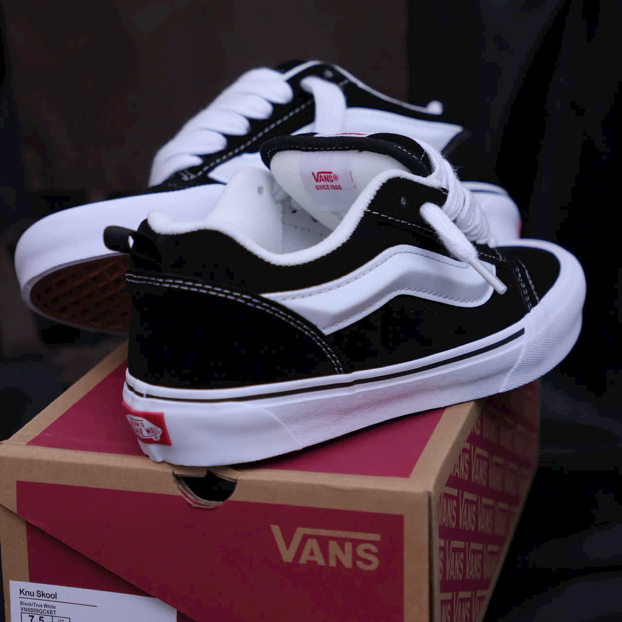 Giày Knu Skool Black White, Phối Màu Trắng Đen - Koisneaker - Ảnh 6