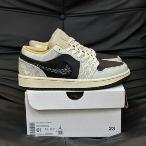 Giày Nike Air Jordan 1 Low SE 'Beaded Swoosh' Đính Đá Đen - Koi Sneaker