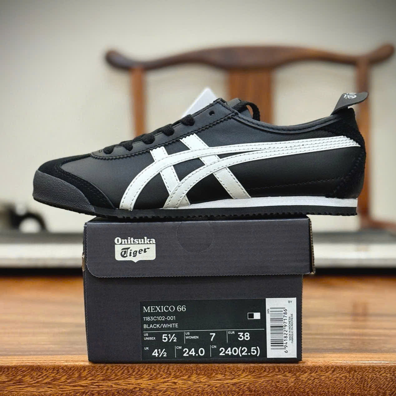 Giày Onitsuka Tiger Mexico 66 Phối Màu Đen Trắng - Koisneaker
